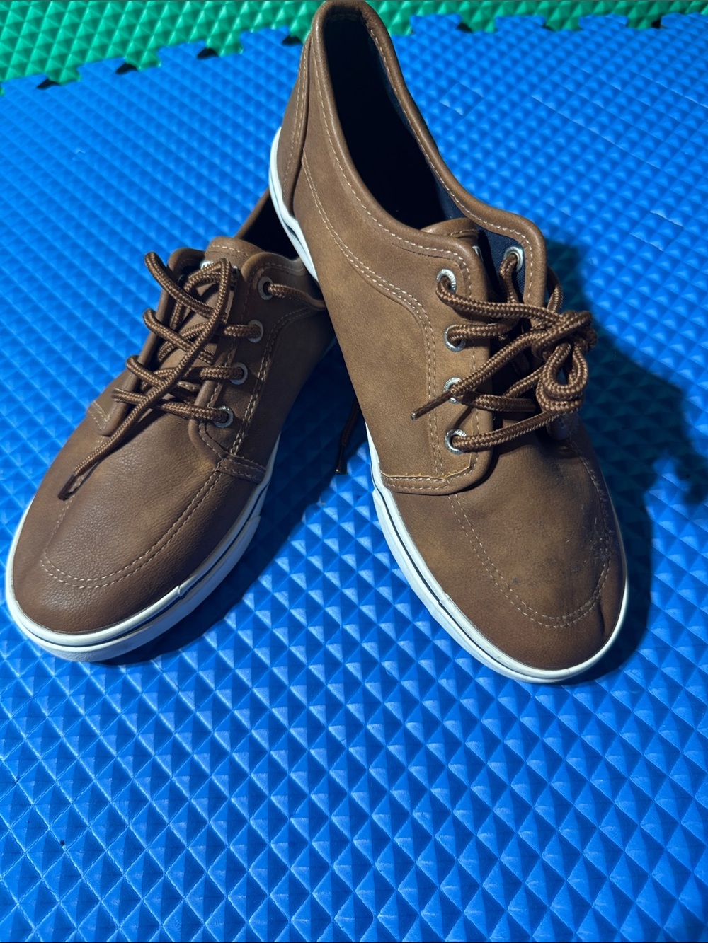 Nautica Men's Brown Boat Shoes with White Sole